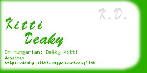 kitti deaky business card